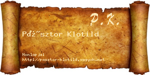 Pásztor Klotild névjegykártya